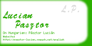 lucian pasztor business card