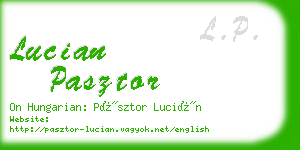 lucian pasztor business card